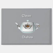Driedubbele theepotten Schone vaatwasser Magneet (Voorkant)