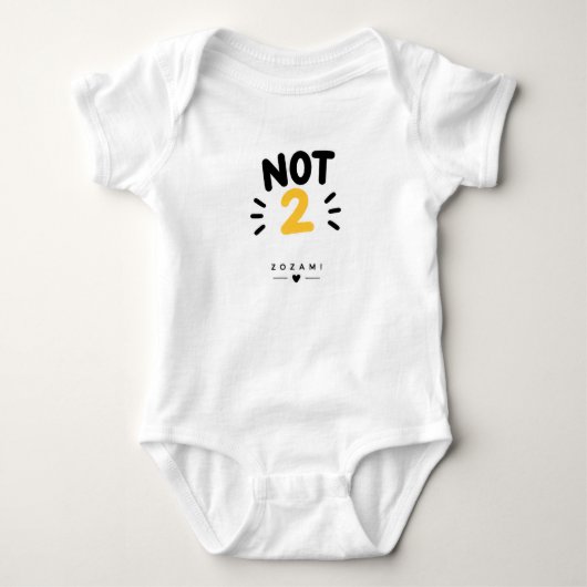 Drieeling Matchend Vest – NIET 2 Romper (Voorkant)