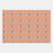 drieën patroon van cavia's inpakpapier vel (Voorkant 2)