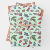 drieën patroon van cavia's inpakpapier vel (In situ)