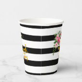 Drieëndertig en lichte papierbeker - Zwarte & witt Papieren Bekers (Rechts)