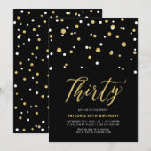 Drieëndertig jaar Eenvoudig zwart en goud - Inv Kaart (Voorkant / Achterkant)