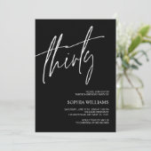 Drieëndertig jaar uitnodiging voor zwarte en witte (Staand voorkant)