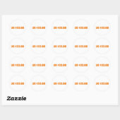 Drieëndertig Ronde Sticker (Vel)
