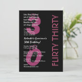 Drieëndertig verjaardag zwarte PInk Sjabloon Kaart (Staand voorkant)