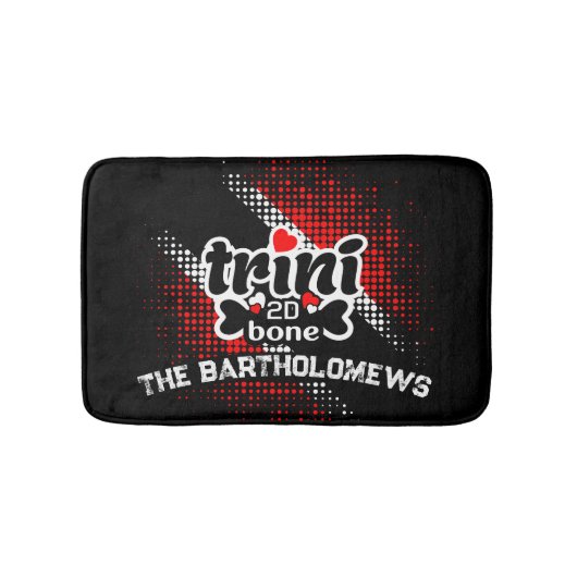 Drieënnale 2D Bone Trinidad en Tobago Dot Pattern Badmat (Voorkant)