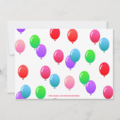 DrieEnorme 3e Verjaardag Ballon Rode Foto Kaart (Achterkant)