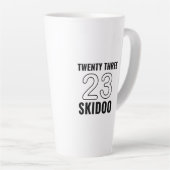 Drieëntwintig skidoo latte mok (Rechterhoek)