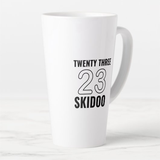 Drieëntwintig skidoo latte mok (Rechterhoek)