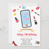 Drieëntwintig tiener verjaardagsuitnodiging kaart (Voorkant)