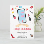 Drieëntwintig tiener verjaardagsuitnodiging kaart (Staand voorkant)