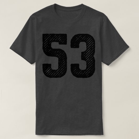 drieënvijftig 53 1 t-shirt (Design voorkant)