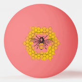 Drieënzomer en lente bij honingbijen pingpongbal (Achterkant)
