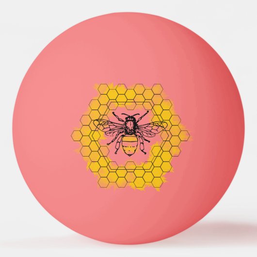 Drieënzomer en lente bij honingbijen pingpongbal (Achterkant)