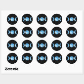 Driefasige Maan Sticker (Vel)