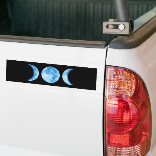 Driefasige Moon Bumpersticker (Op Truck)