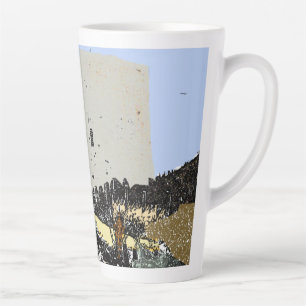 Driefiets en Martello-toren Hythe Kent Latte Mok
