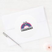 Driegeslachtse trots ronde sticker (Envelop)