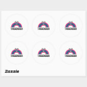 Driegeslachtse trots ronde sticker (Vel)