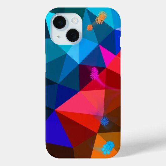 Driehoek Abstract en Daisy Case-Mate iPhone Case (Achterkant)
