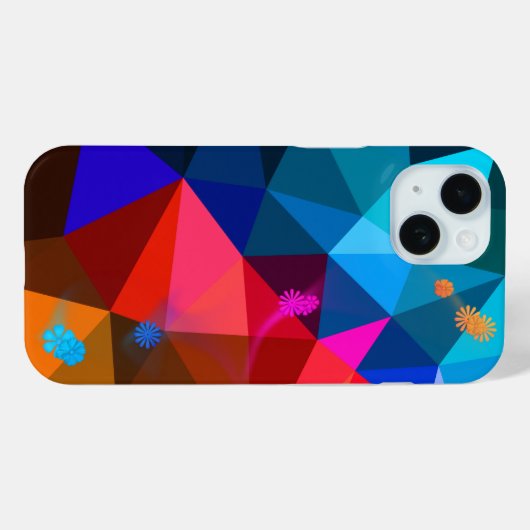 Driehoek Abstract en Daisy Case-Mate iPhone Case (Achterkant (horizontaal))