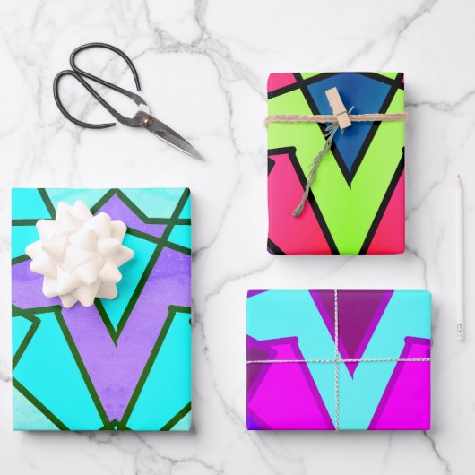 Driehoek Abstract Inpakpapier Vel (Voorkant)