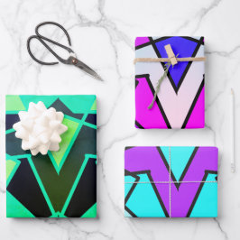 Driehoek Abstract Inpakpapier Vel