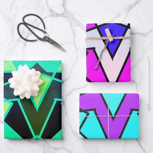 Driehoek Abstract Inpakpapier Vel (Voorkant)