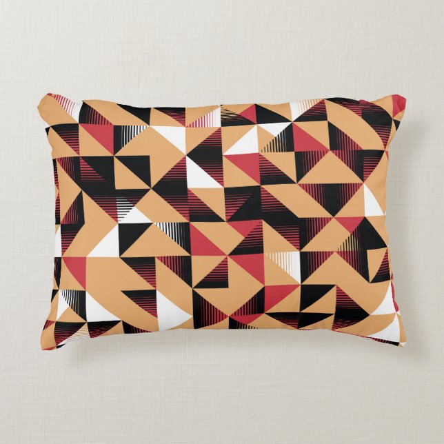 Driehoek Abstract, Retro Elegant Beauty. Accent Kussen (Voorkant)