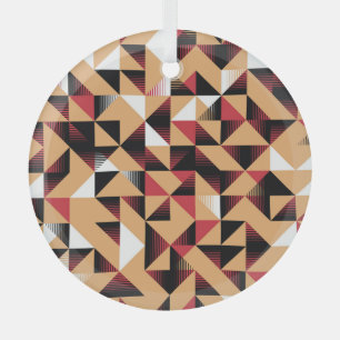 Driehoek Abstract, Retro Elegant Beauty. Glas Ornament