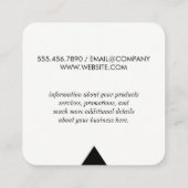 Driehoek Accent Vierkante Visitekaartje (Achterkant)