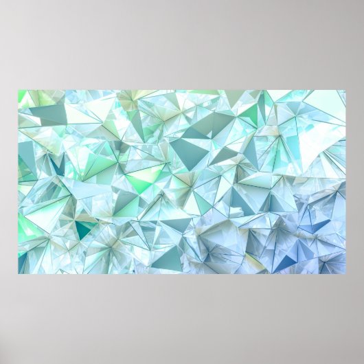 Driehoek achtergrond kristal. poster (Voorkant)