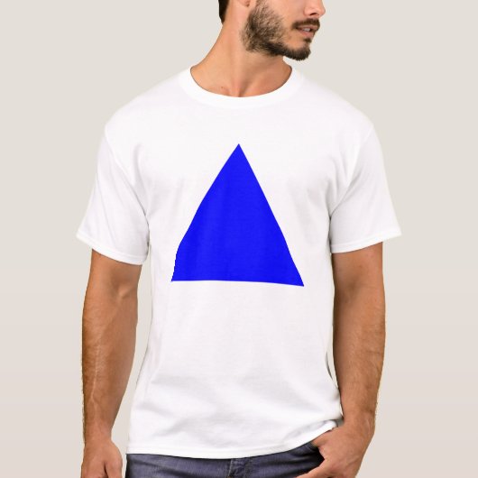 Driehoek - blauw t-shirt (Voorkant)