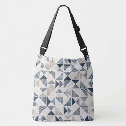 Driehoek blauwe Canvas tas (Voorkant)