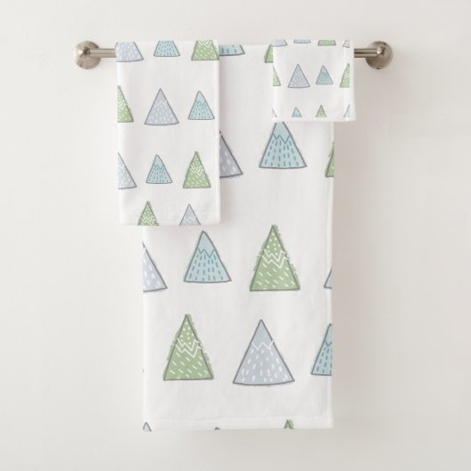 Driehoek Bomen Badhanddoek Set Bad Handdoek (Insitu)
