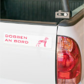 Driehoek Dogge Bumpersticker (Op Truck)