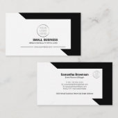 Driehoek Eenvoudig minimalistisch zwart wit Visitekaartje (Voorkant / Achterkant)