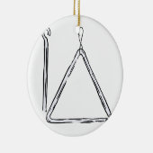 Driehoek en Beater Graphic Black en White Keramisch Ornament (Rechts)