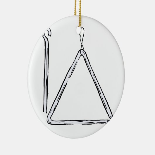 Driehoek en Beater Graphic Black en White Keramisch Ornament (Rechts)