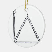 Driehoek en Beater Graphic Black en White Keramisch Ornament (Links)