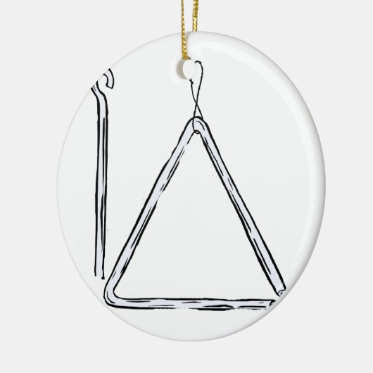 Driehoek en Beater Graphic Black en White Keramisch Ornament (Links)
