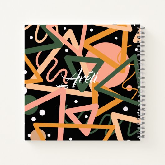 Driehoek en cirkels notitieboek (Achterkant)