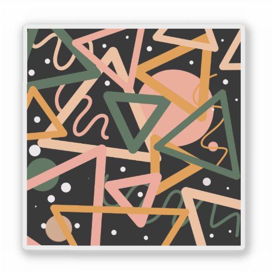 Driehoek en cirkels sticker (Voorkant)