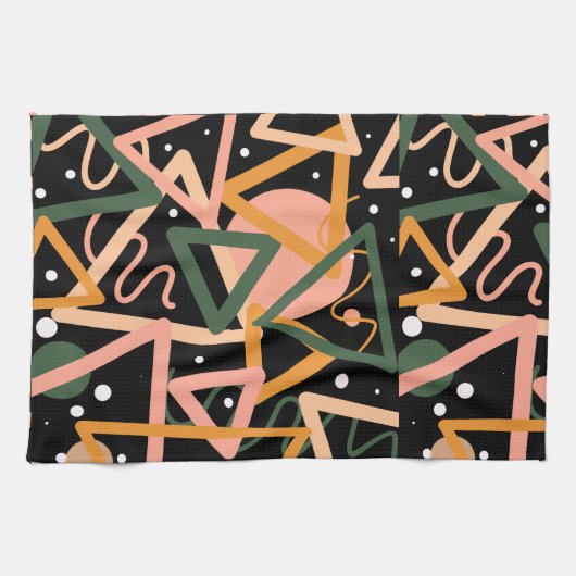 Driehoek en cirkels theedoek (Horizontaal)