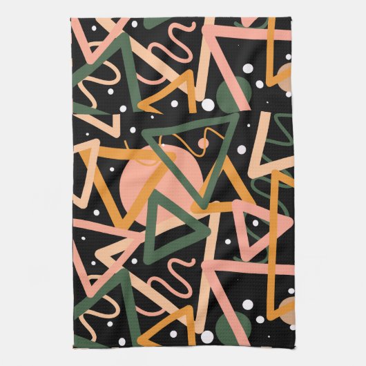 Driehoek en cirkels theedoek (Verticaal)