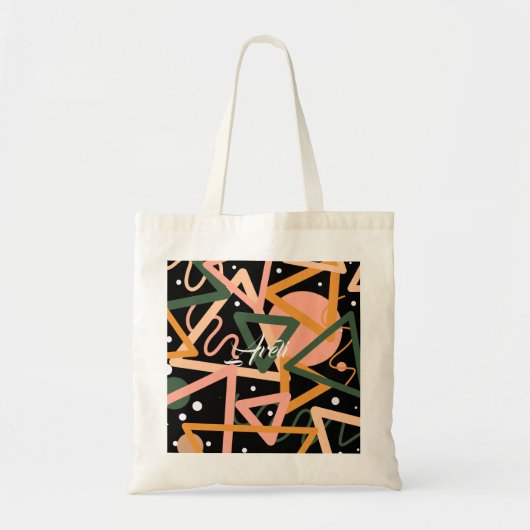 Driehoek en cirkels tote bag (Voorkant)