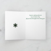 Driehoek foto kerstboom gevouwen Wenskaart Kaart (Binnen)