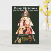 Driehoek foto kerstboom gevouwen Wenskaart Kaart (Gele Bloem)