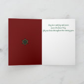 Driehoek foto kerstboom gevouwen Wenskaart Kaart (Binnen)