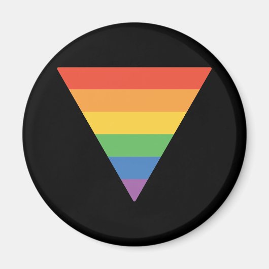 Driehoek Gay Pride Rainbow Magneet (Voorkant)